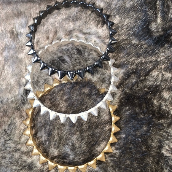 Set of 3 Park Lane Spike Bangles - Picture 2 of 3